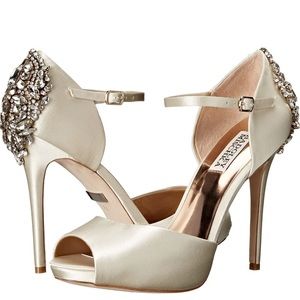 Badgley Mischka Dawn Peep Toe Pumps Embellished